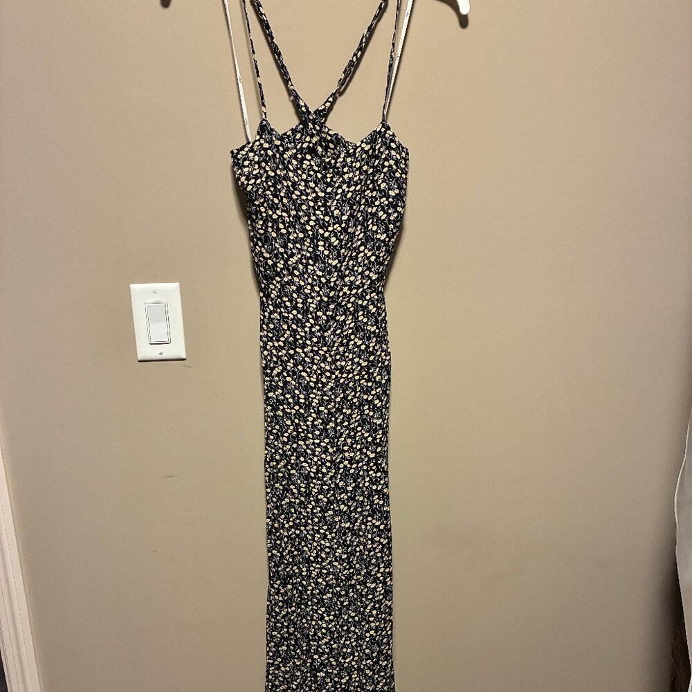 Black Floral Lulus jumpsuit size S - new with tag